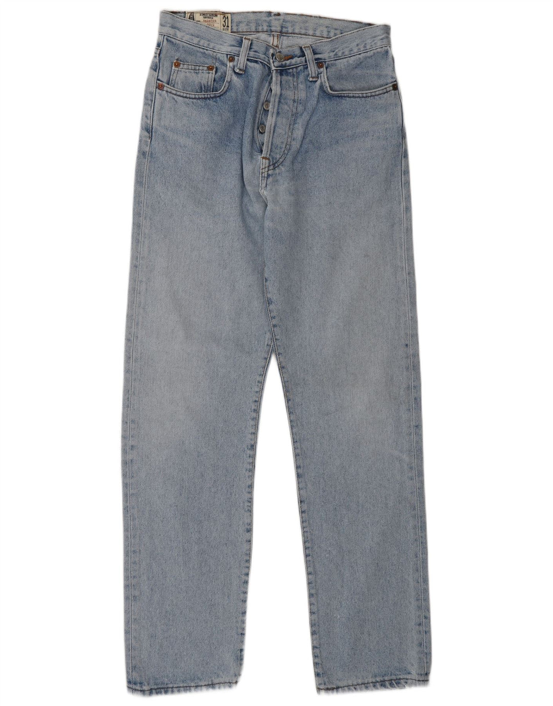 Vaqueros rectos uniformes para hombre W31 L30 Algodón azul