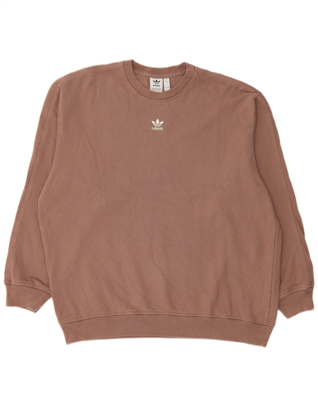 Adidas - Sudadera extragrande para mujer, talla 8/10, algodón marrón pequeño