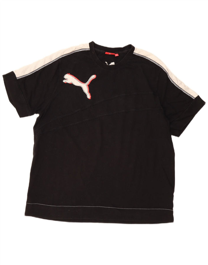 PUMA Camiseta gráfica para hombre Top 2XL Algodón color block negro