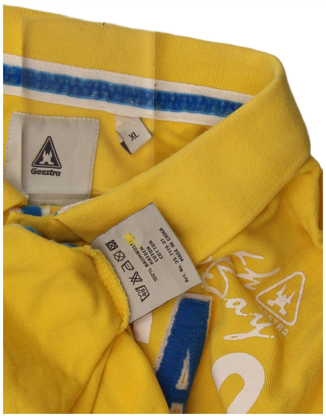 Gaastra Polo Gráfico Hombre XL Algodón Amarillo