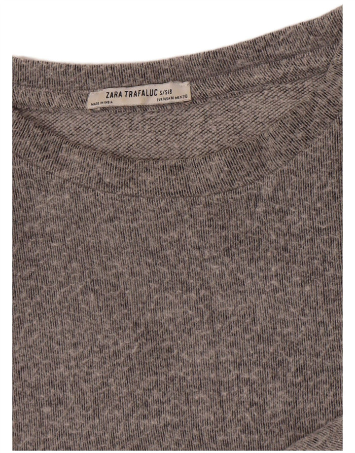 Zara Hombre Sudadera Jumper Gris Medio Moteado
