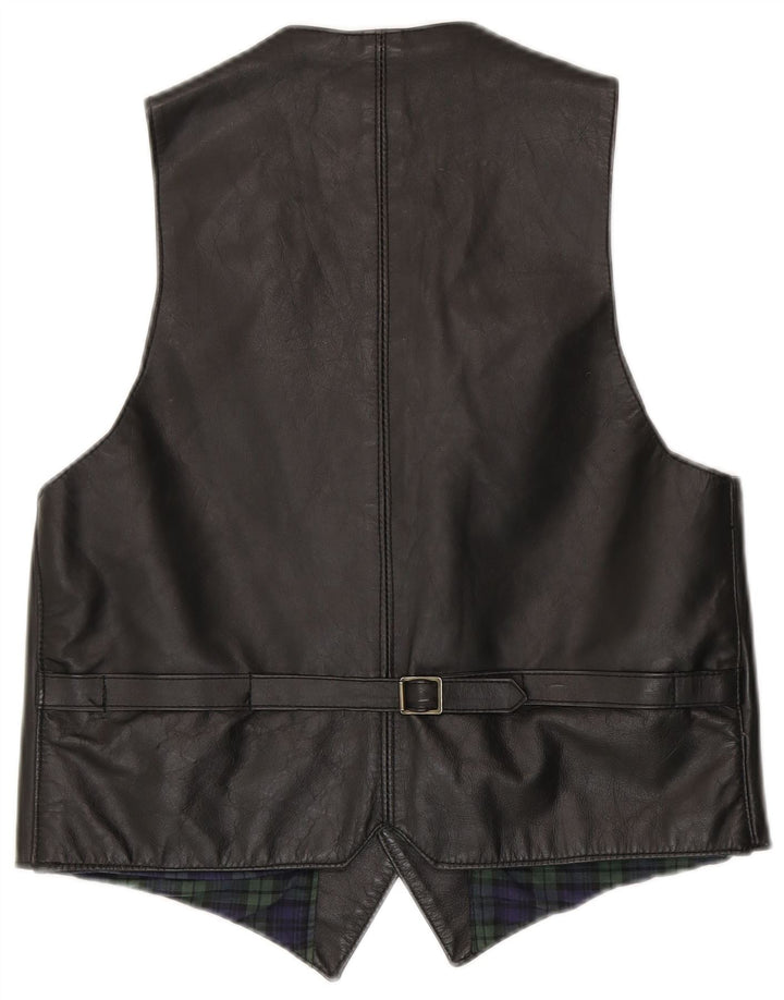 Chaleco vintage para hombre grande negro