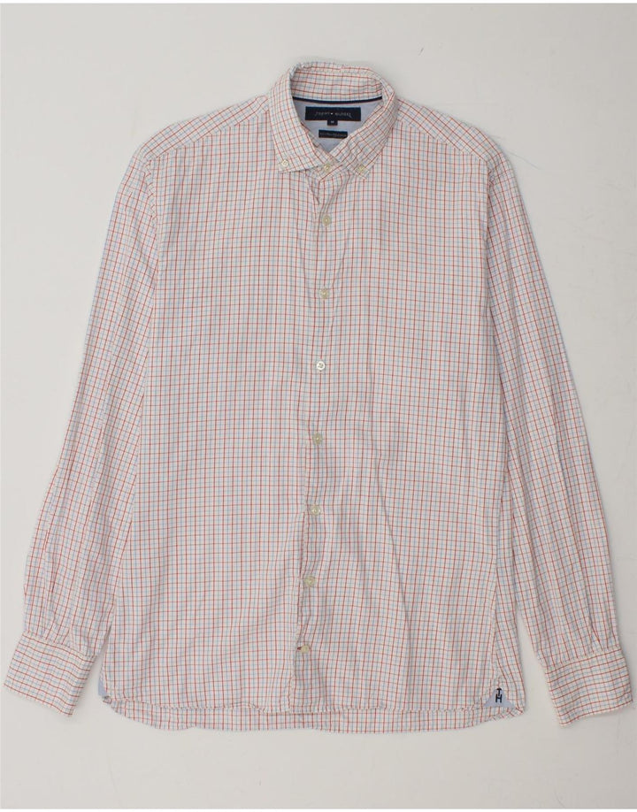 TOMMY HILFIGER Camisa de hombre Medium Red Check Cotton