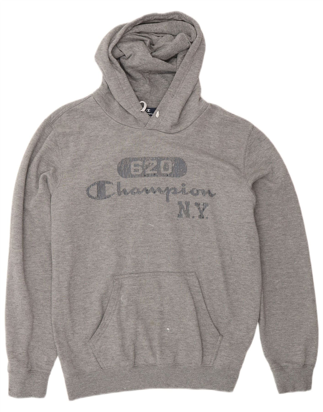 CHAMPION Jersey con capucha gráfica para hombre de algodón gris medio