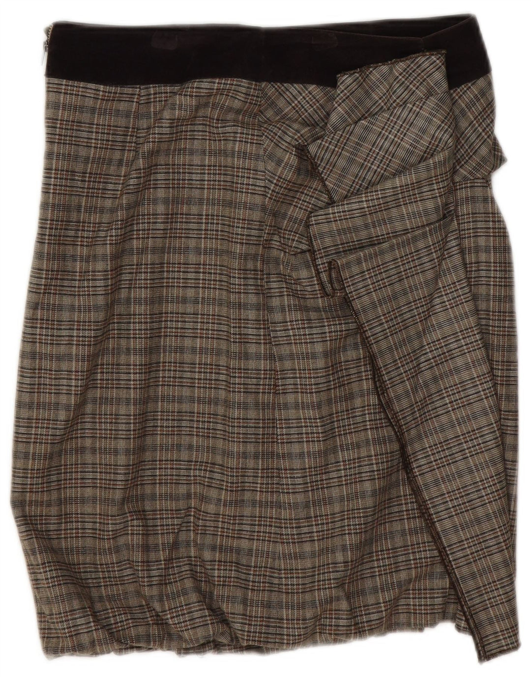 Max & Co. Minifalda para mujer UK 8 Small W28 Marrón a cuadros