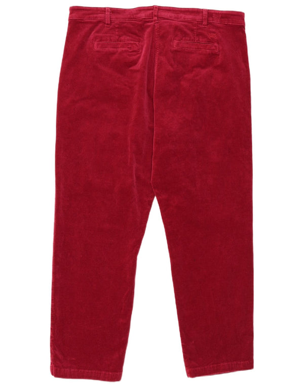 Crew Clothing Pantalones rectos de pana para mujer UK 18 XL W38 L28 Borgoña