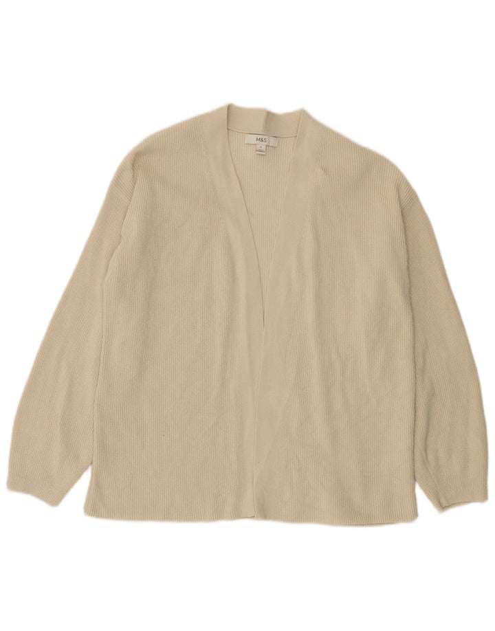 Marks & Spencer Suéter tipo cárdigan abierto para mujer Reino Unido 40 Mediano Algodón blanco roto