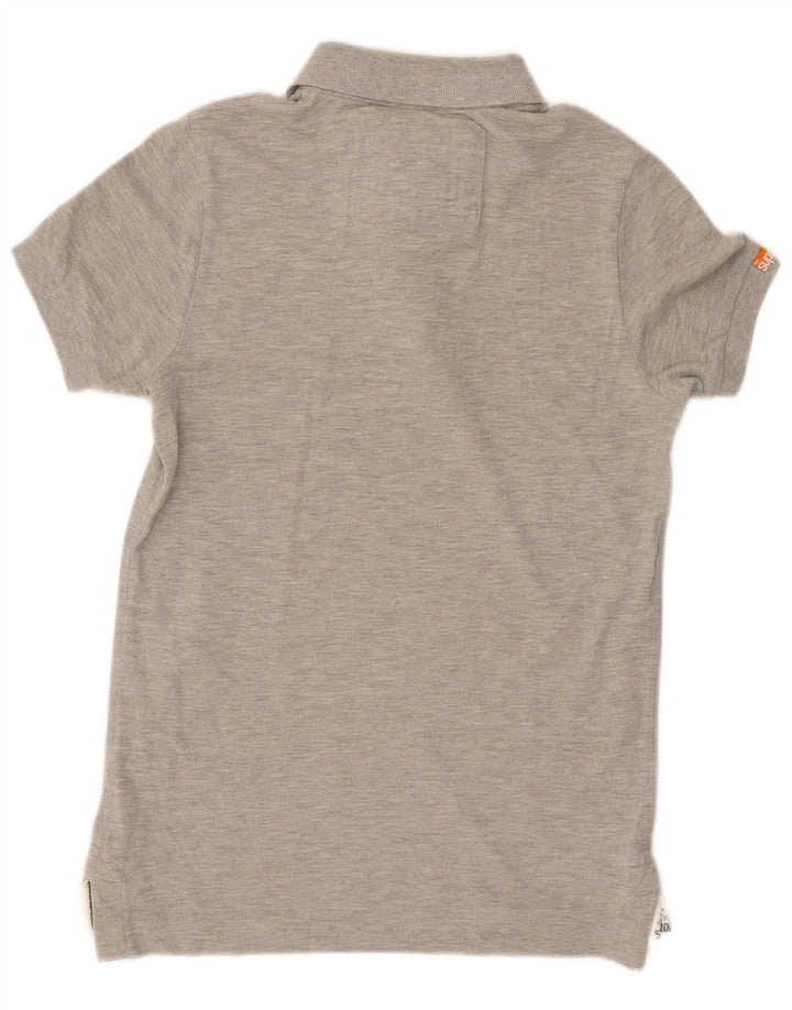 SUPERDRY Polo gráfico para hombre pequeño gris moteado