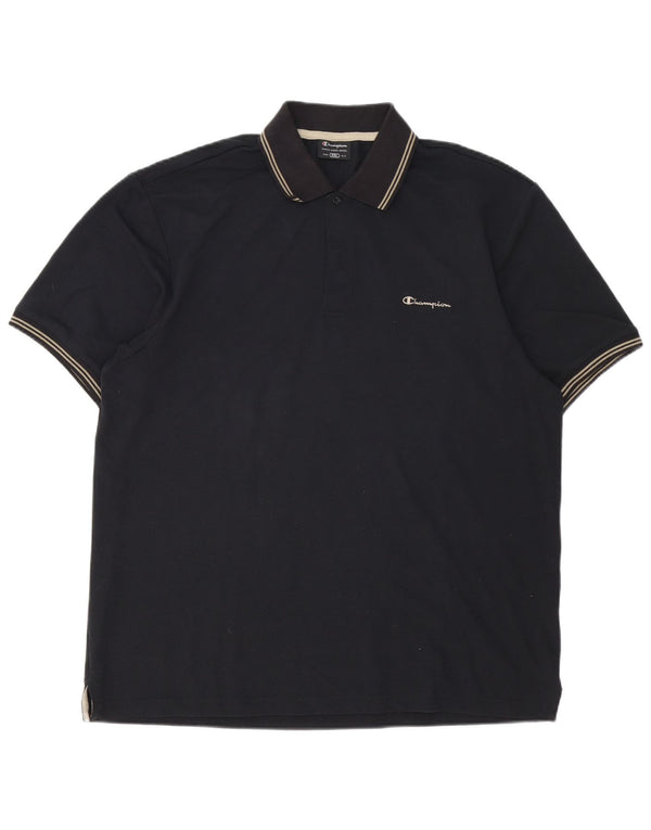 CHAMPION Polo para hombre 2XL Algodón a rayas negro