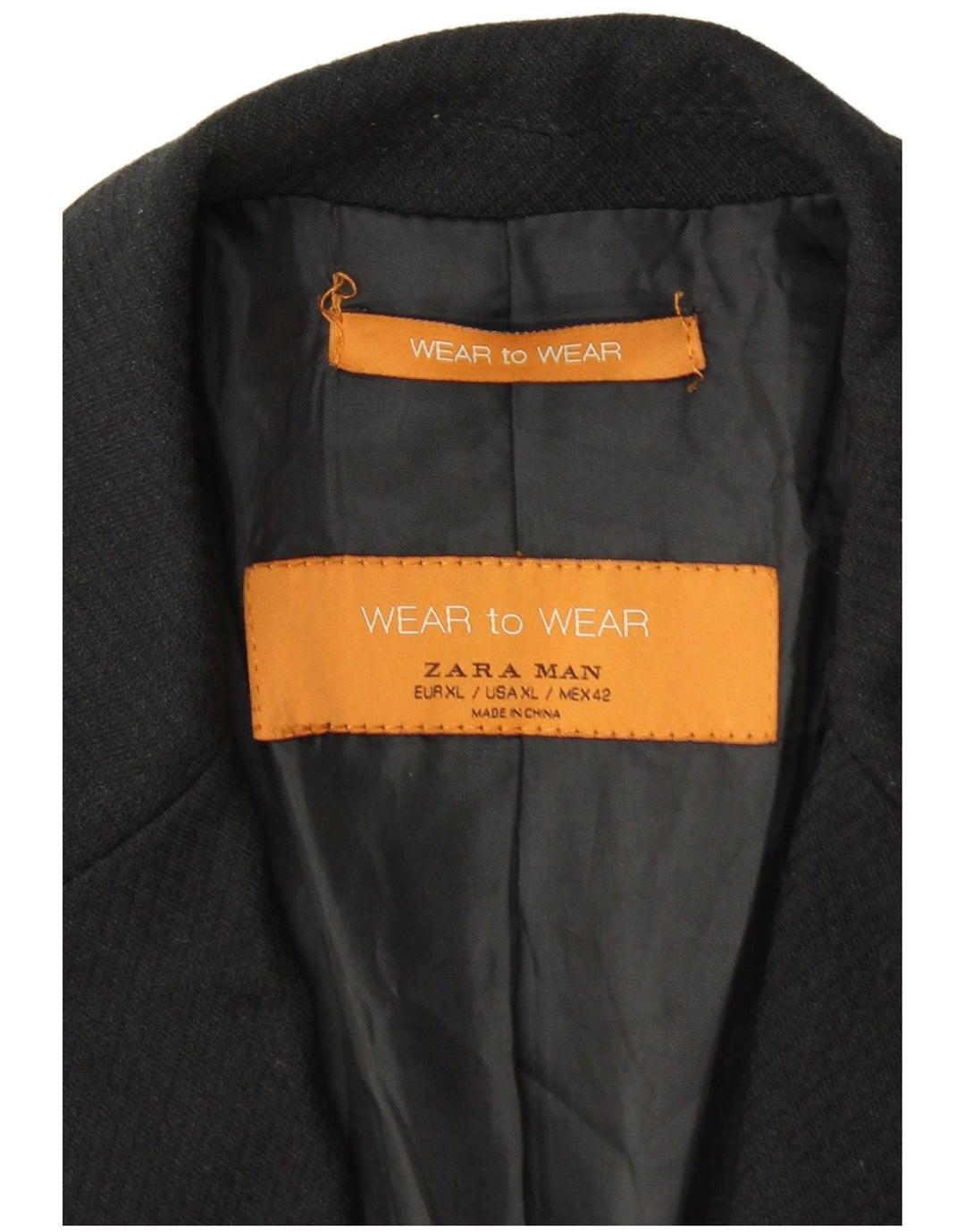 Zara Chaqueta Blazer De 2 Botones Para Hombre UK 42 XL Negro