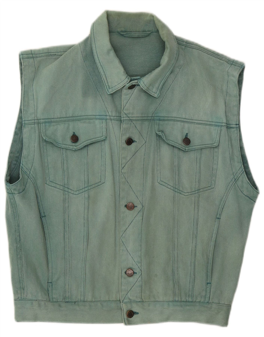 C&A Chaleco vaquero para hombre UK 36 Pequeño Algodón azul