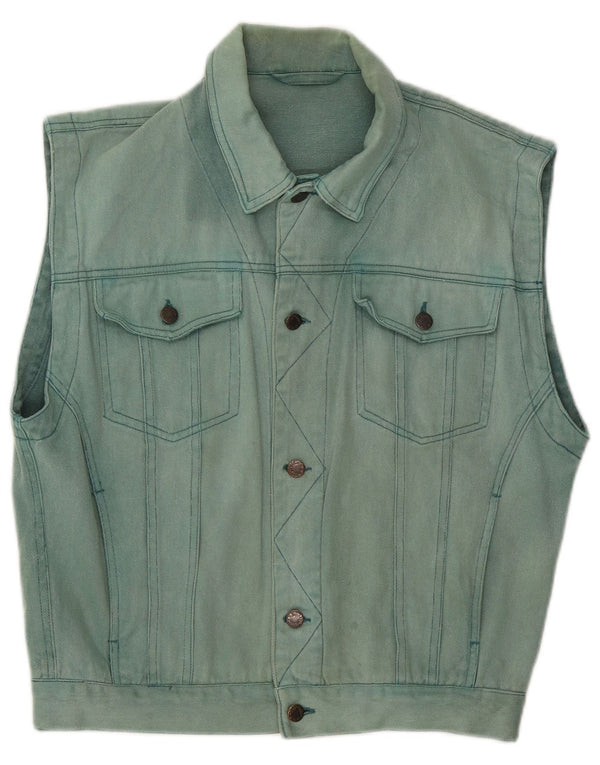 C&A Chaleco vaquero para hombre UK 36 Pequeño Algodón azul