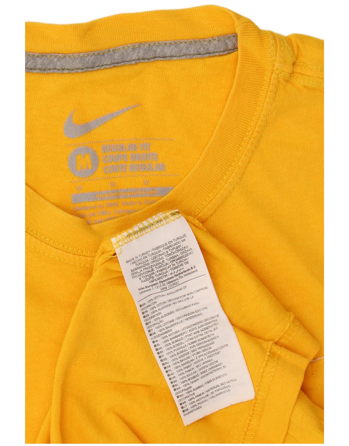 Camiseta sin mangas Nike de corte regular de algodón amarillo medio para hombre