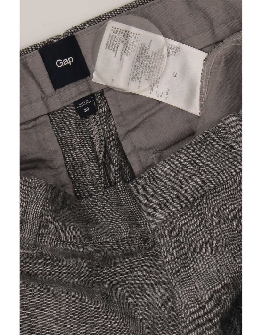 Pantalones cortos chinos Gap para hombre W30 Algodón gris medio