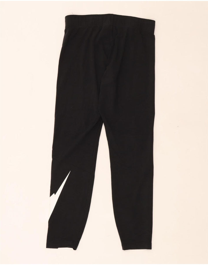 NIKE Leggings gráficos para mujer UK 8 Small Algodón negro