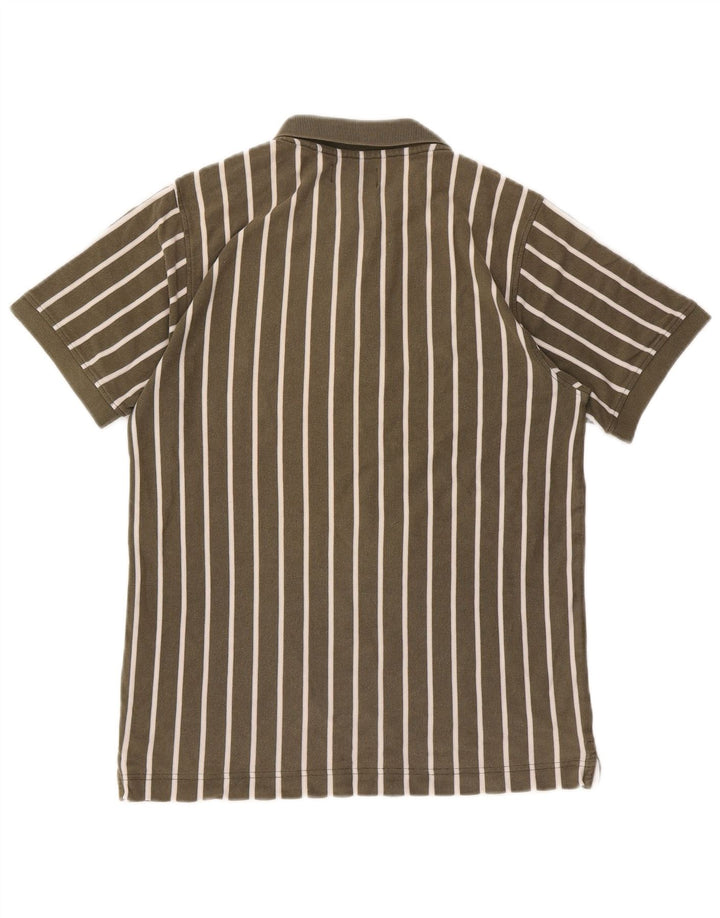 Polo Kappa Hombre De Algodón A Rayas Caqui Medio