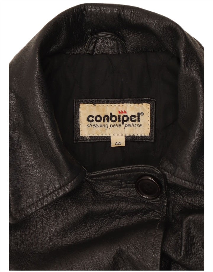 Chaqueta De Cuero Oversize Mujer Conbipel IT 44 Medium Cuero Negro