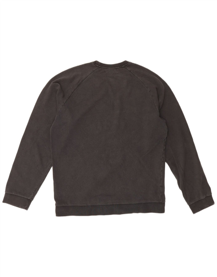 Adidas Hombre Sudadera Gráfica Jumper Grande Algodón Negro