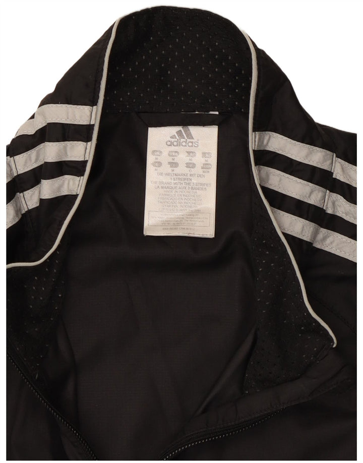 Adidas Chaqueta impermeable para hombre UK 38 Mediano Negro Poliéster
