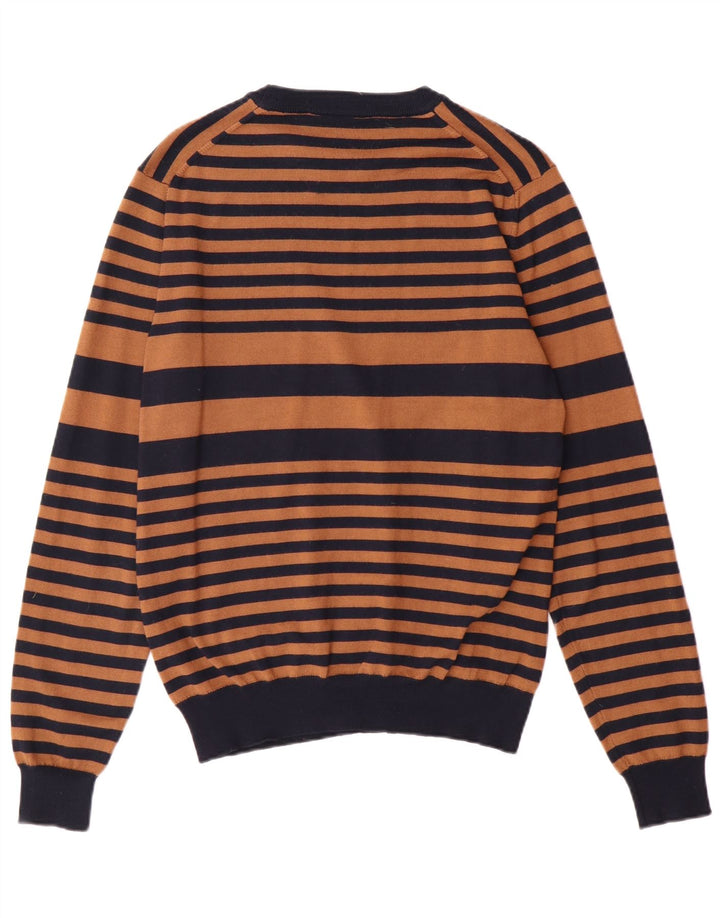 Jersey Hombre Trussardi Jeans Cuello Redondo Acrílico A Rayas Marrón Medio