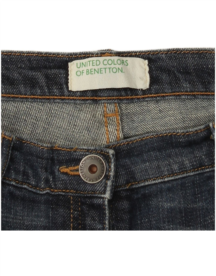 BENETTON Vaqueros Capri Mujer W28 L21 Azul