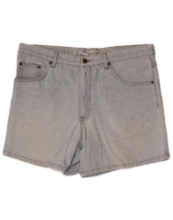 Vintage hombres pantalones cortos de mezclilla IT 54 2XL W38 algodón azul