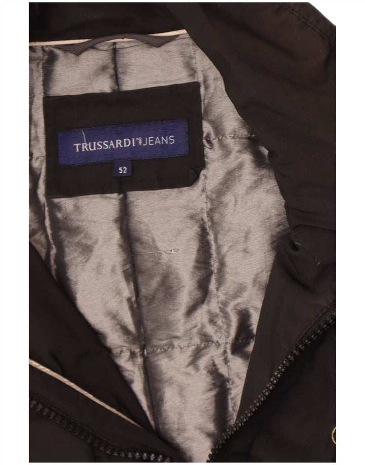 Trussardi Jeans Chaqueta Cortavientos Hombre IT 52 XL Negro
