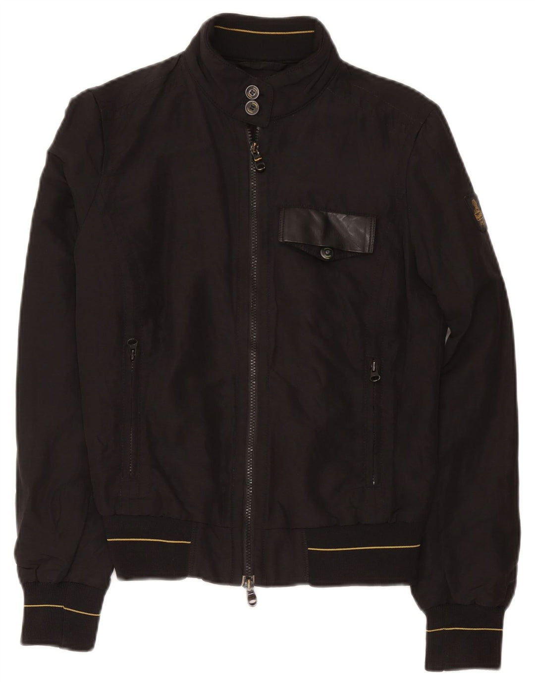 Refrigiwear Mujer Cruz Bomber Chaqueta Grande Algodón Negro