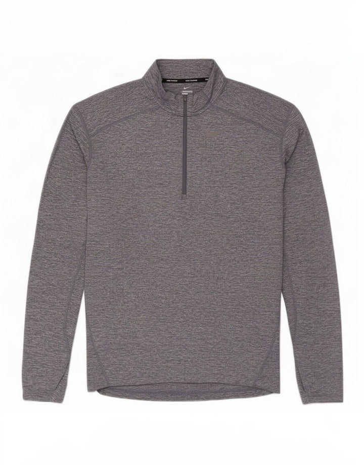 Nike Dri Fit - Chándal con cremallera y cuello para hombre, talla pequeña, color gris