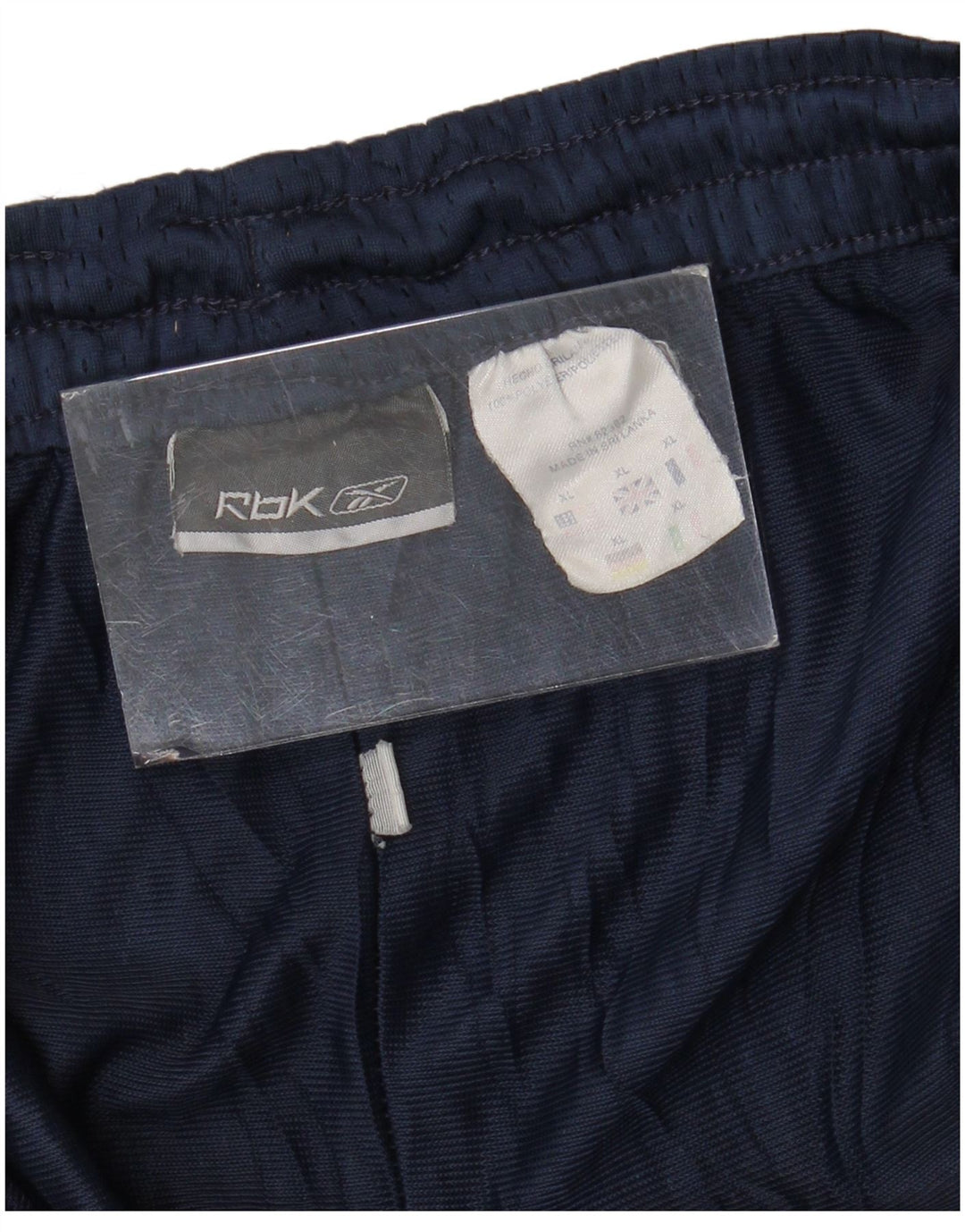 REEBOK Pantalones cortos deportivos para hombre XL Azul marino Colorblock Poliéster