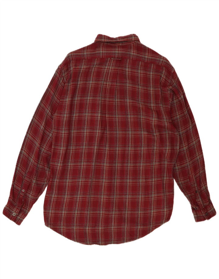 Marks & Spencer Camisa De Franela Para Hombre Viscosa A Cuadros Rojos Pequeños