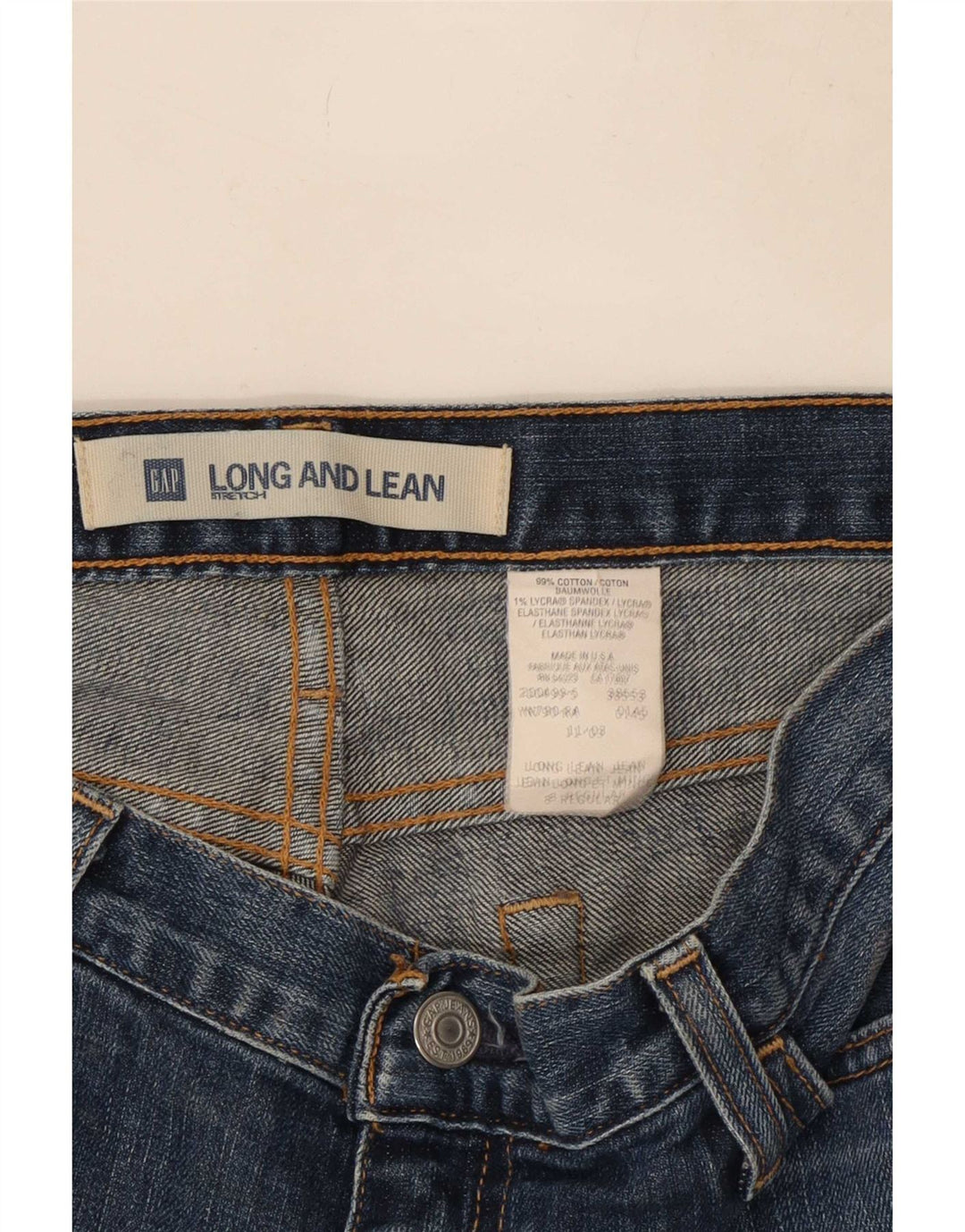 Gap Jeans acampanados largos y delgados para mujer US 8 Medium W30 L32 Azul marino Algodón
