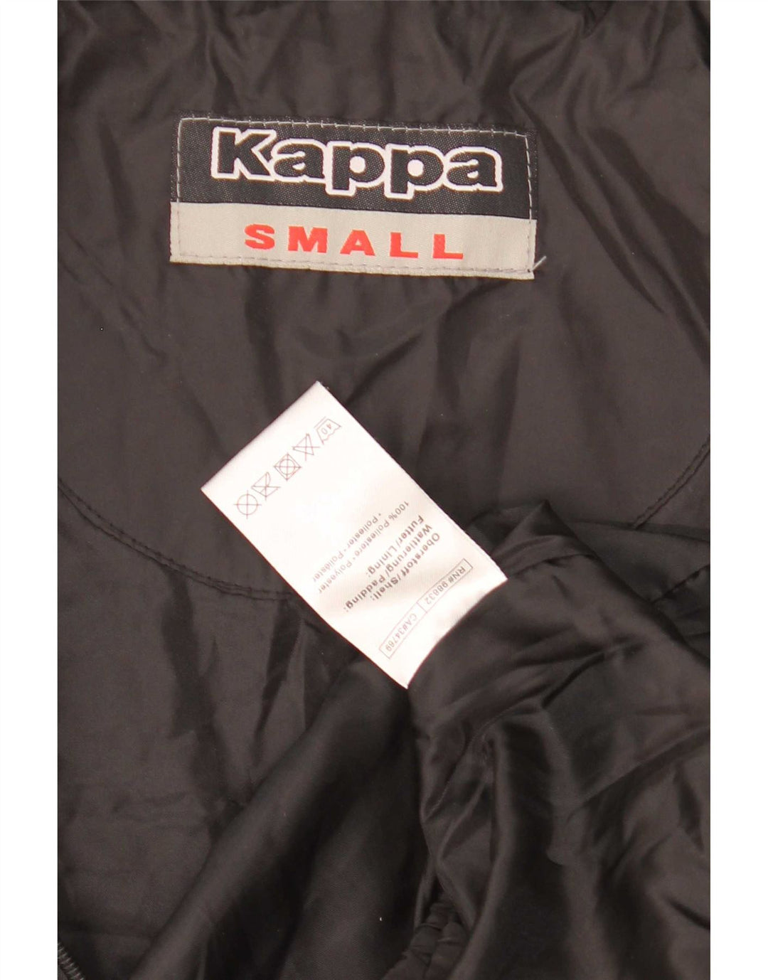 Kappa Chaqueta acolchada para hombre UK 36 Small Poliéster negro