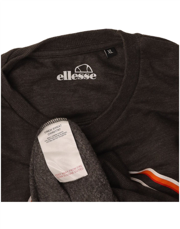 ELLESSE Sudadera gráfica para hombre Jumper XL Gris Algodón