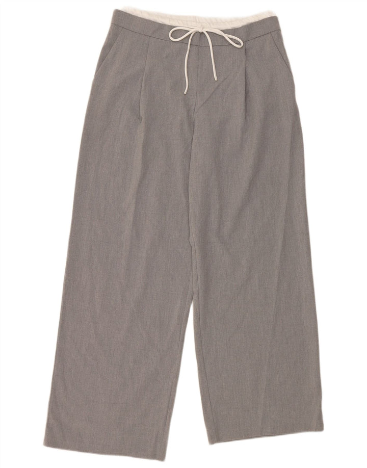 ZARA Mujer Pantalón Chino Pegged Mediano W30 L28 Poliéster Gris