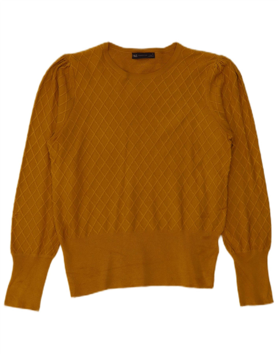 Marks & Spencer - Jersey con cuello barco para mujer, talla 40, color amarillo mediano