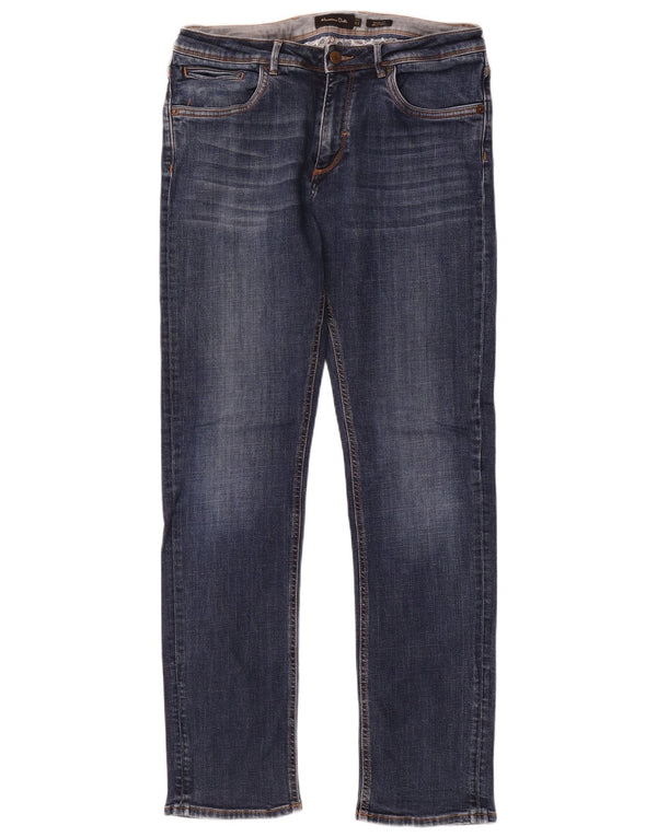 Massimo Dutti Jeans Slim Fit Casual para Hombre EU 42 Large W32 L33 Algodón Azul