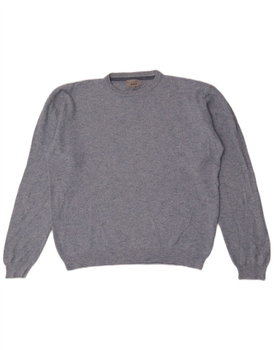 Marks & Spencer - Jersey de cuello redondo para hombre, talla grande, moteado en azul