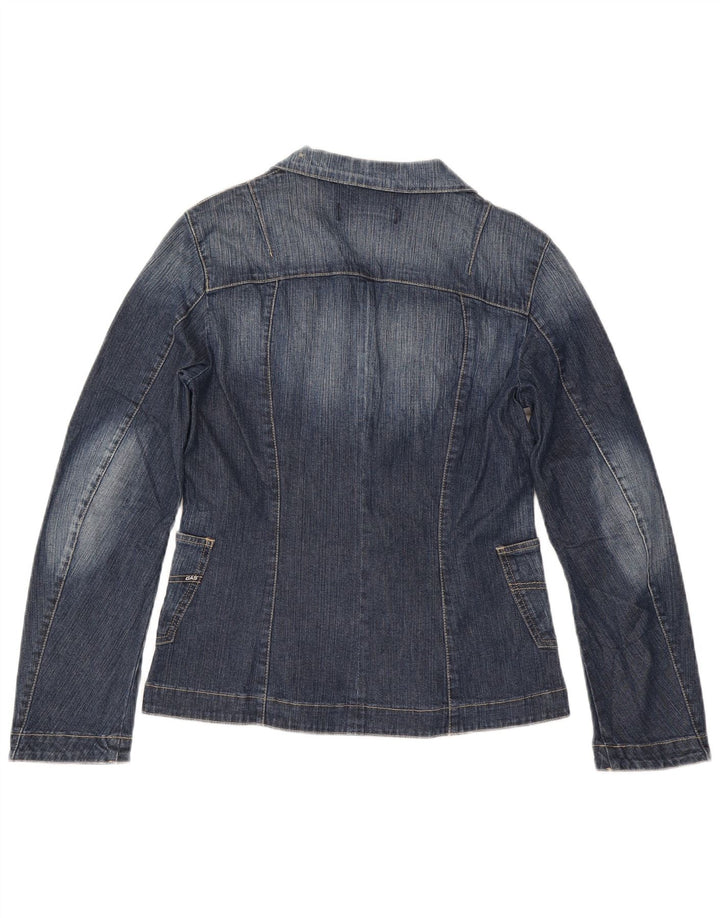 Chaqueta tipo blazer vaquera de 3 botones para mujer Gas UK 44 Algodón azul grande