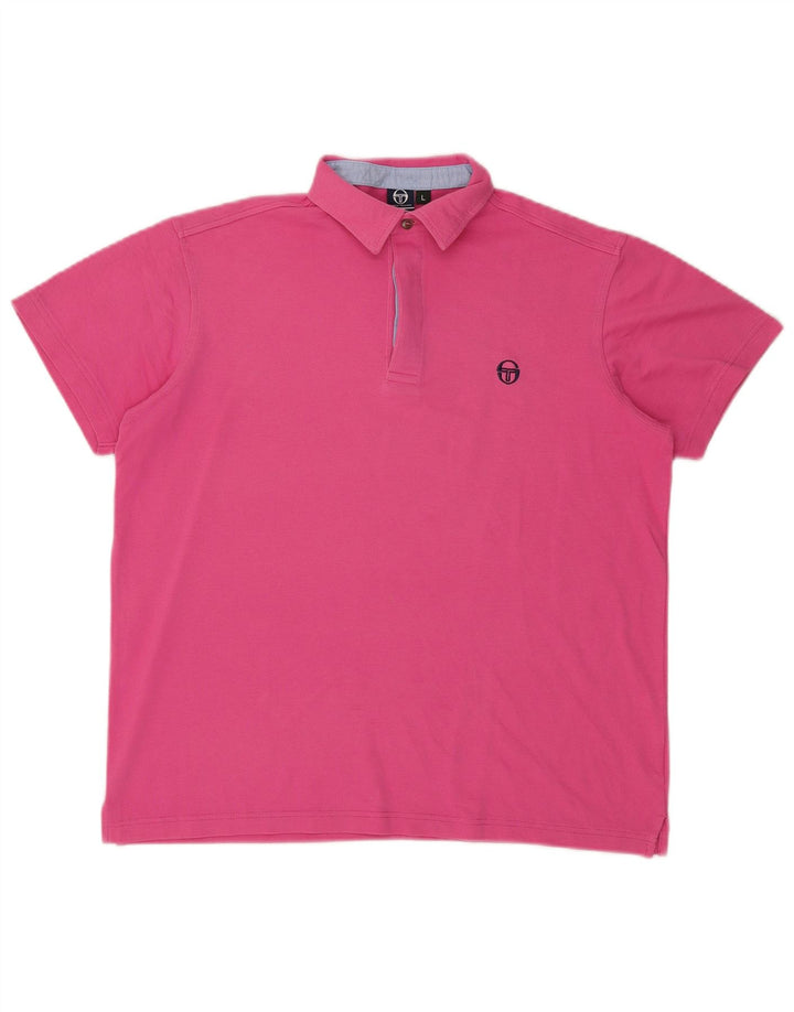 Sergio Tacchini Polo para hombre grande rosa