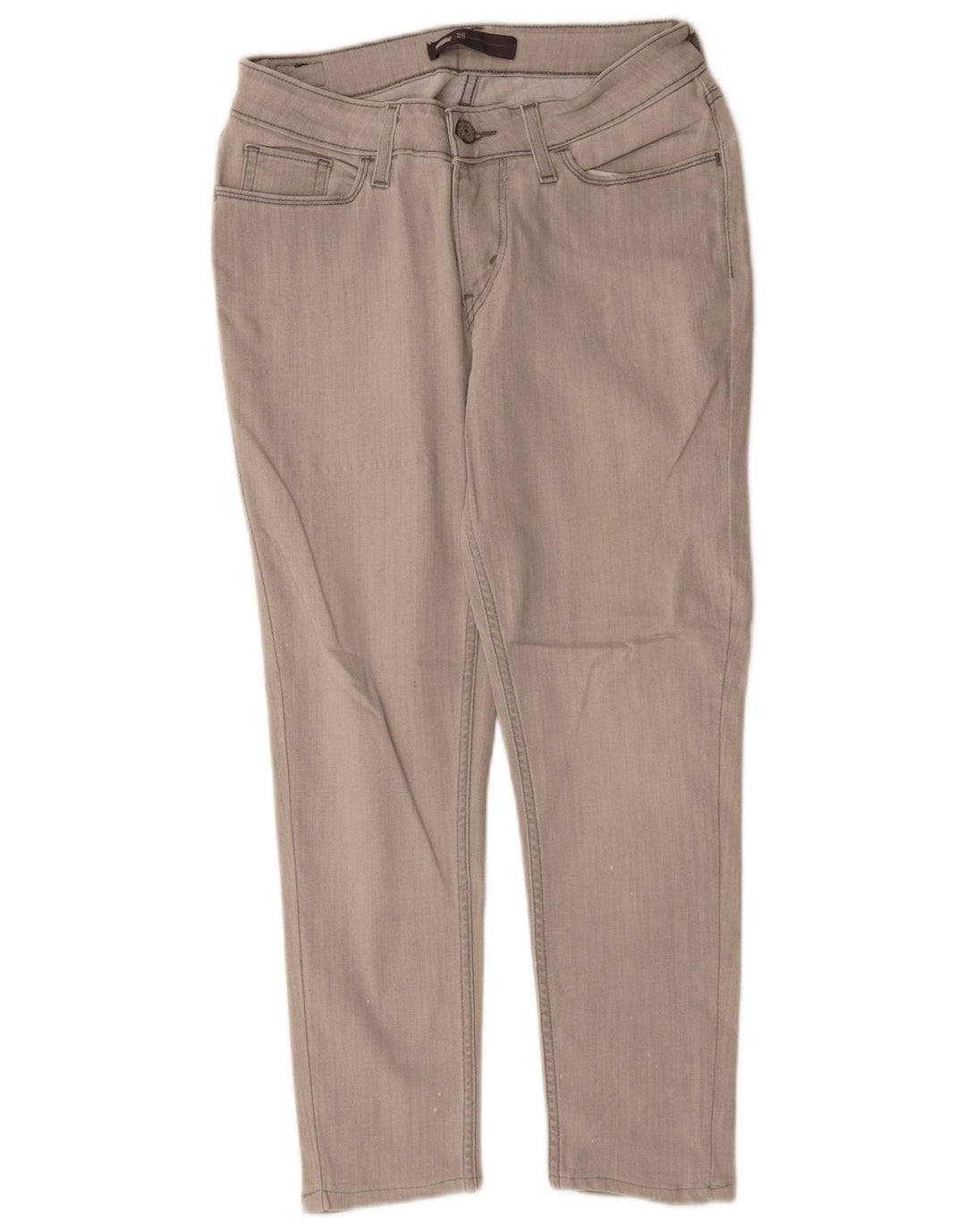 Vaqueros Levi's Mujer Cropped W28 L25 Algodón Gris
