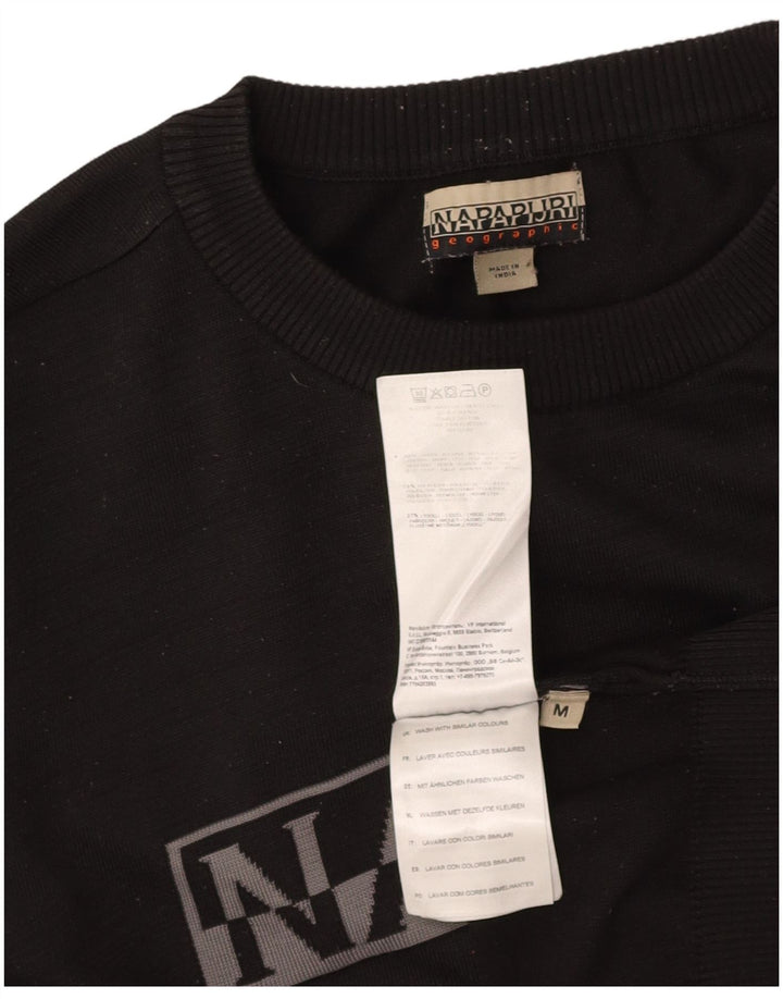 NAPAPIJRI Mens Graphic Sweatshirt Jumper Medium Black Polyester