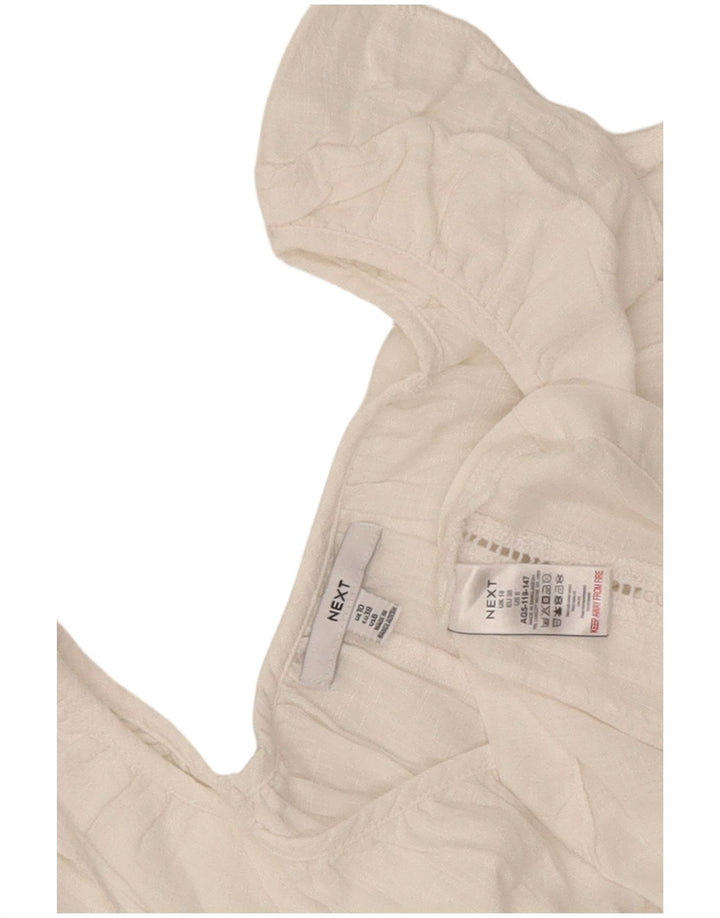 Next Blusa extragrande sin mangas para mujer Top UK 10 Small White Viscosa