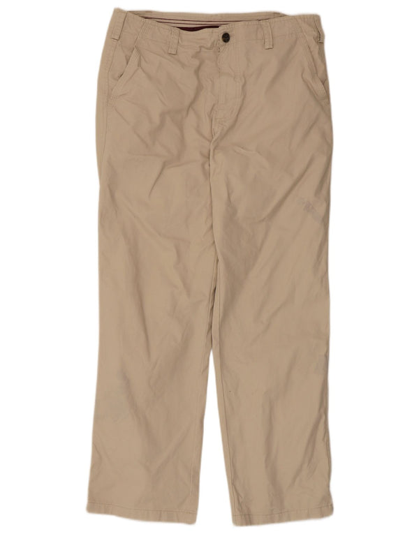 Zara Pantalón chino recto para hombre EU 42 Large W32 L29 Algodón beige