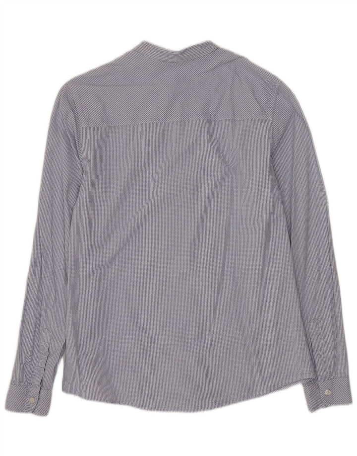 BENETTON Camisa Niño 13-14 Años 3XL Azul Cuadros Algodón