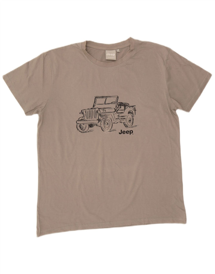 Jeep Camiseta gráfica para hombre Top XL Gris