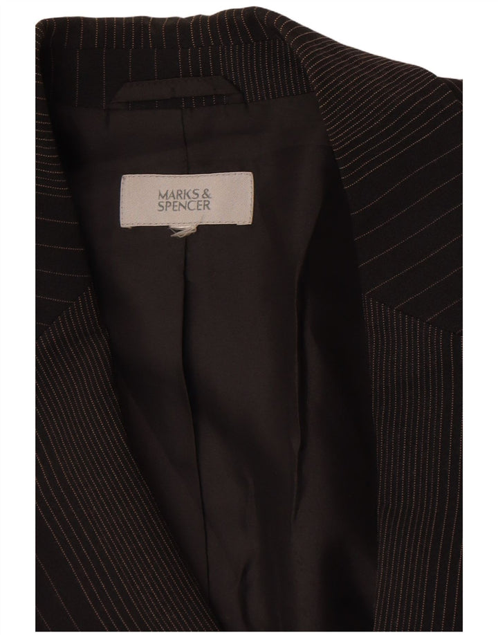 Marks & Spencer Chaqueta tipo blazer de 2 botones para mujer Reino Unido 44 Grande Rayas negras