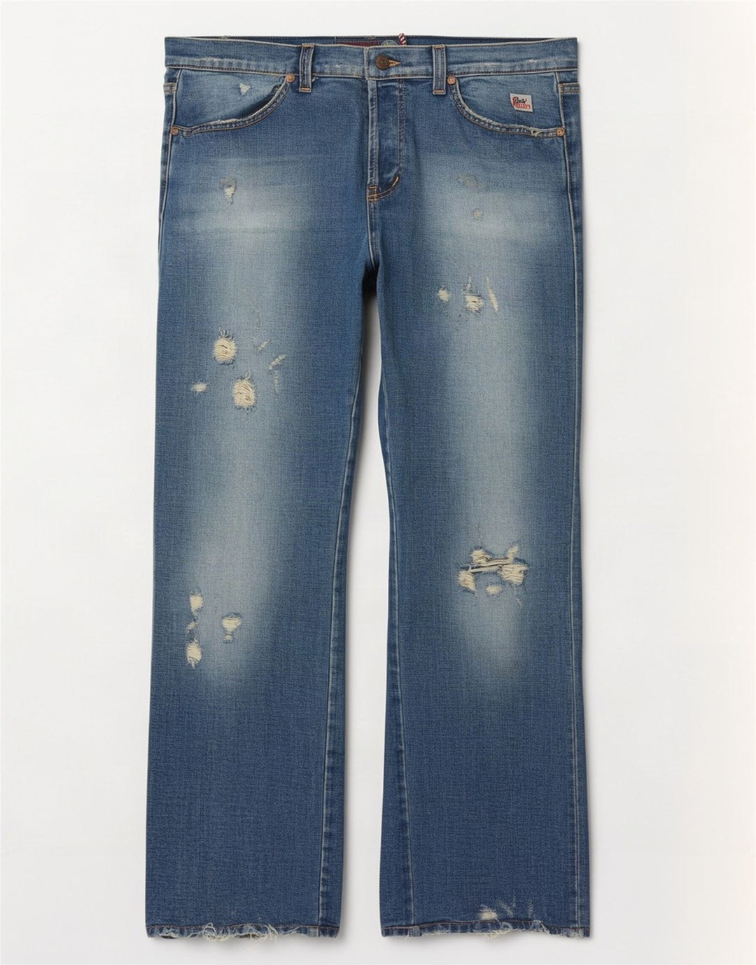 Roy Rogers Jeans desgastados para mujer W34 L32 Algodón azul