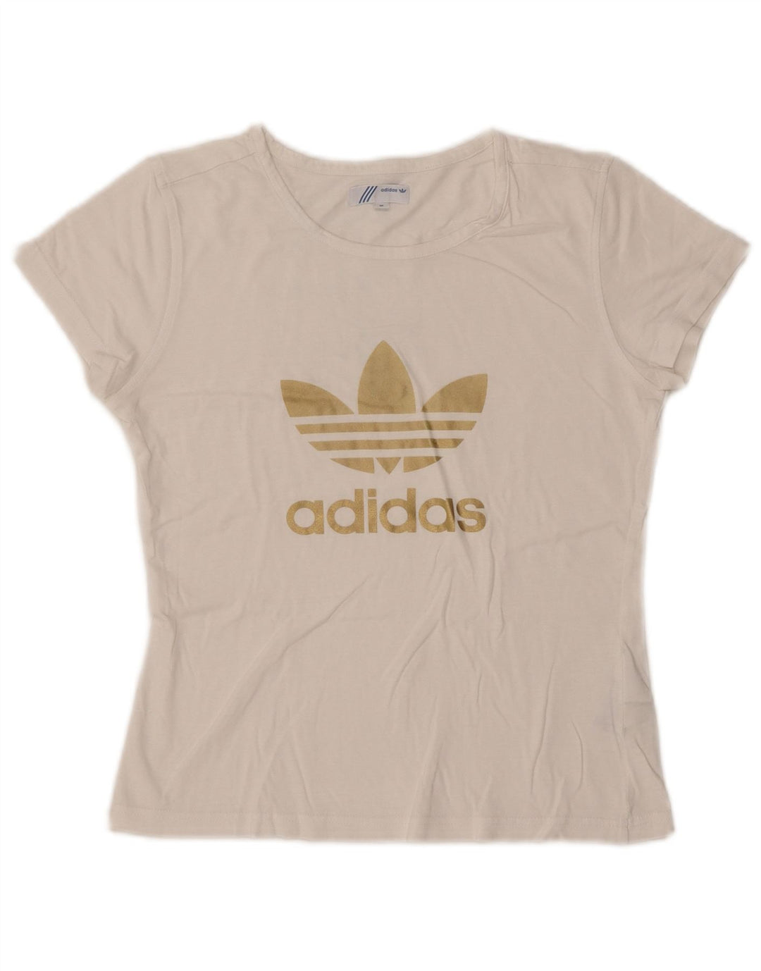 Adidas Camiseta gráfica para mujer Top EU 36 Small White Cotton