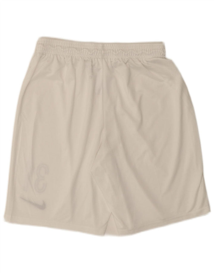 Nike Dri Fit Graphic - Pantalones cortos deportivos para hombre, poliéster blanco grande